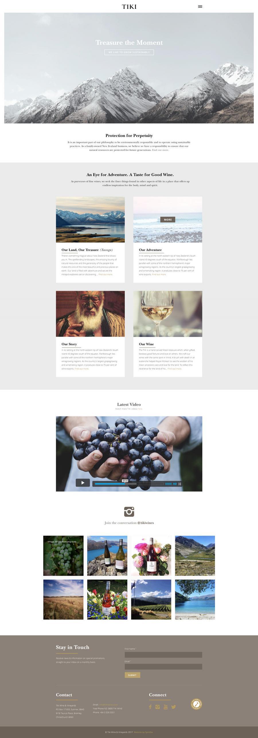 Tiki Wines Website 2017